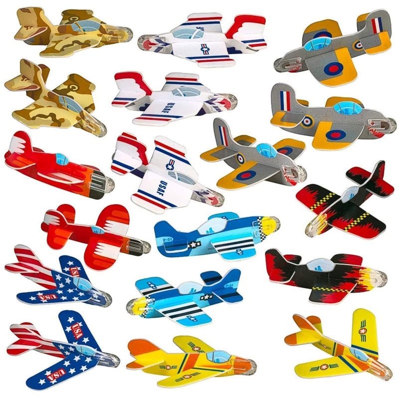 Large pack of 72 “Airplane Glider” party favors for children – individually wrapped