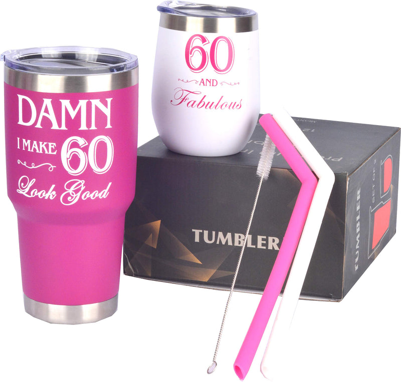 60th Birthday Gifts for Women, 60 And Fabulous Tumbler, 60 And Fabulous Tumbler