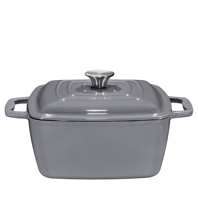 Enamelled cast iron casserole dish - coated cooking pot set with lid - casserole dish