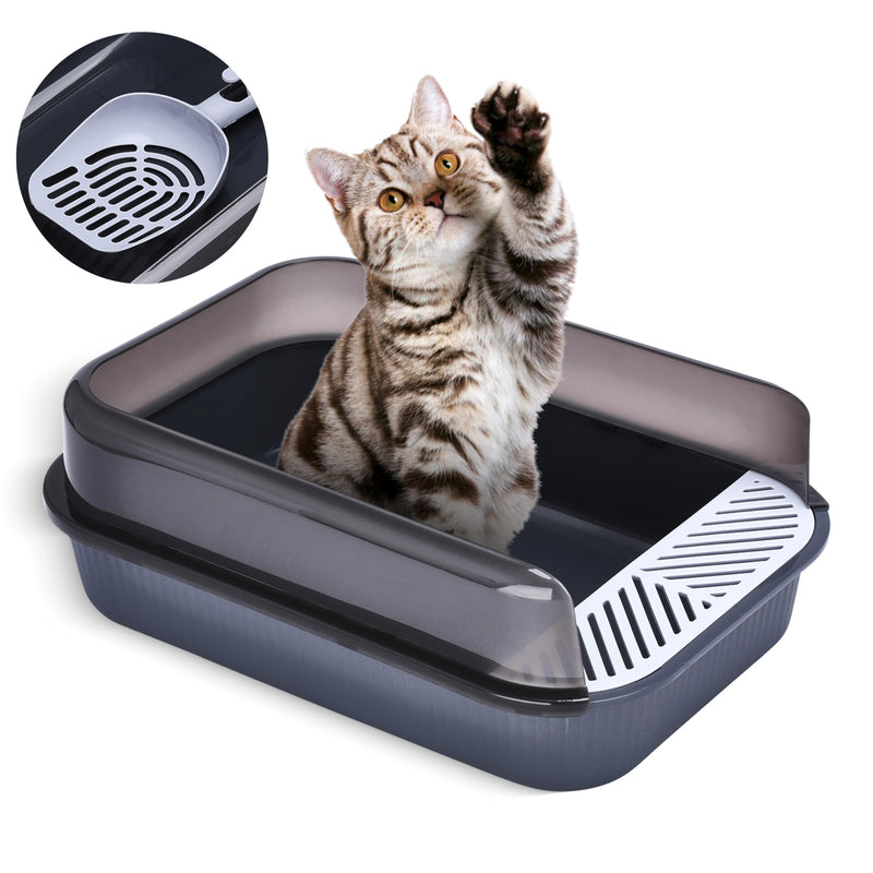 Self-cleaning plastic litter box. Clean design. Reduced