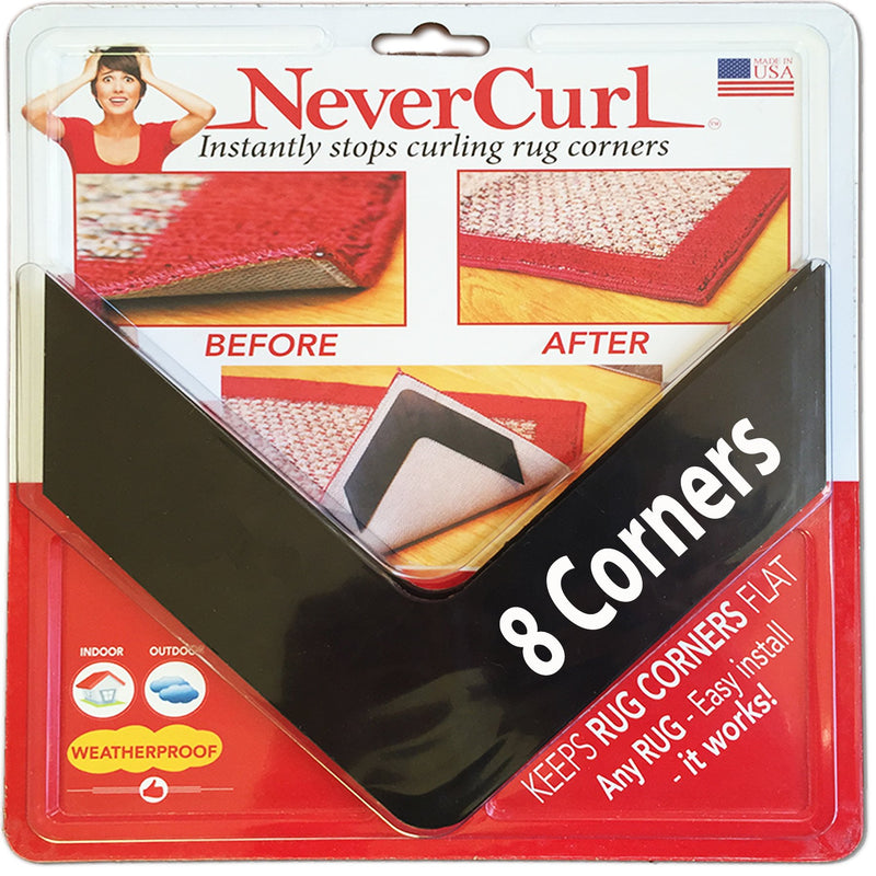 Nevercurl Best V-Shaped Carpet Corner Gripper to stop carpet corners instantly