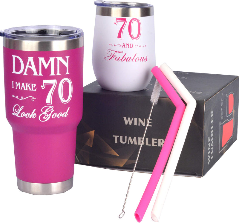 70th Birthday Gifts for Women, 70 And Fabulous Tumbler, 70 And Fabulous Tumbler