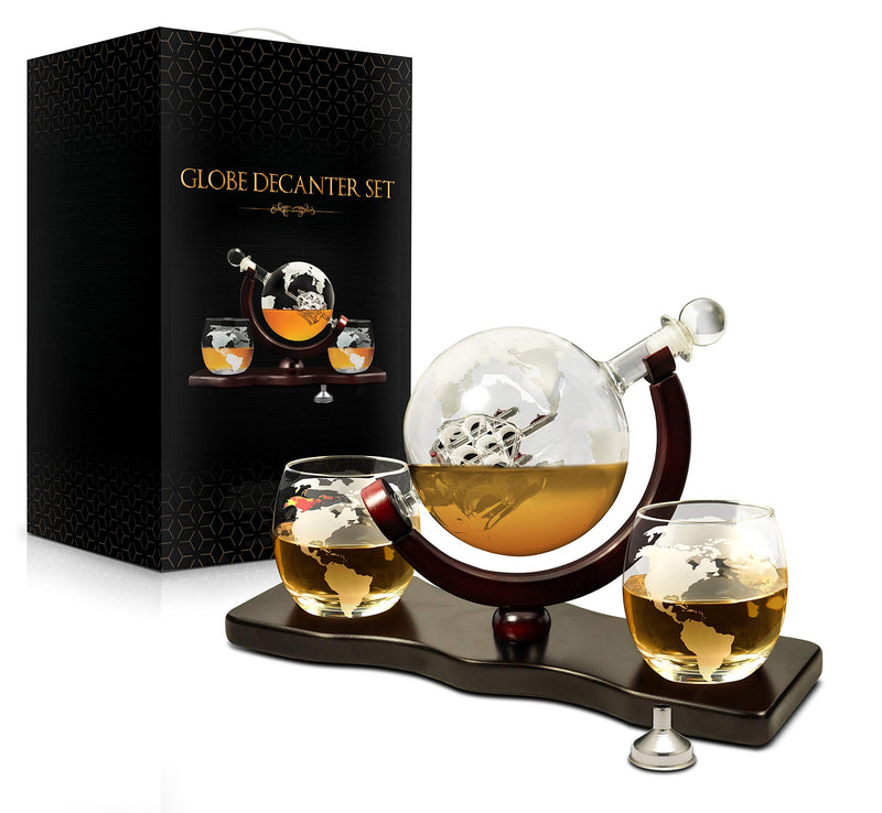 Whiskey decanter set globe decanter whiskey decanter ball set certified safe