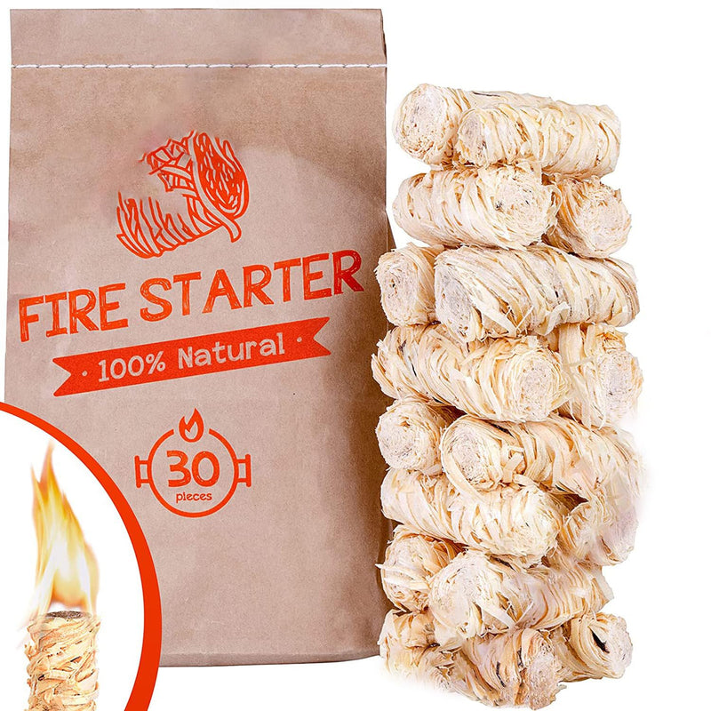 Firelighters XXL 200 pieces - eco-friendly firelighters for indoor and outdoor use