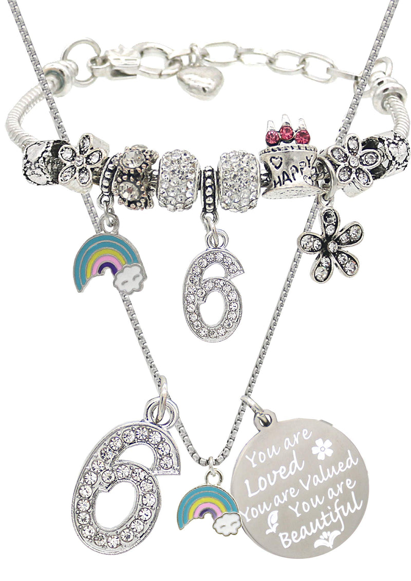 6th Birthday, 6th Birthday Gift, 6th Birthday Necklace, Gifts for 6 Year Old