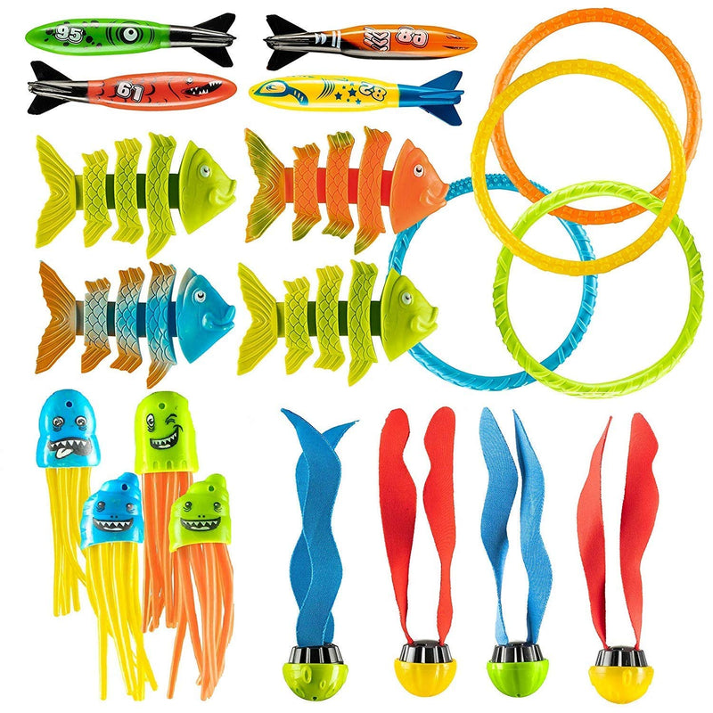 Pool Diving Toys 24 Pack - Kids Swimming Pool Toys Toddler/Kids Pool Toys Swimming