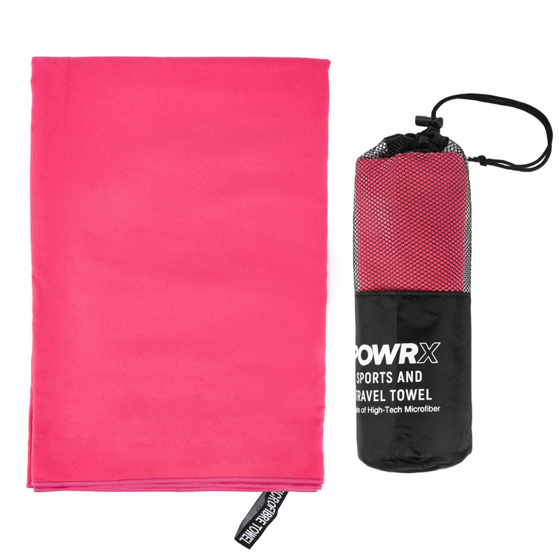 Micro fiber towel with carry bag, quick-drying, lightweight, compact