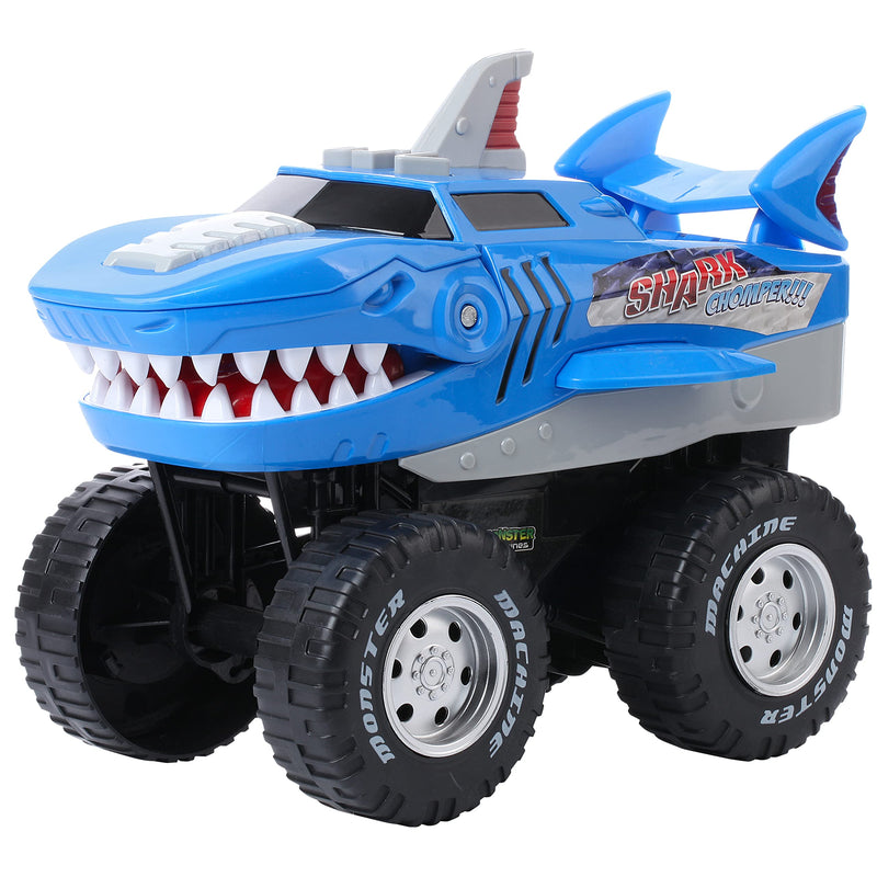 Shark Monster Truck - Oversized Motorized Wheel - Battery Operated Toddler Shark