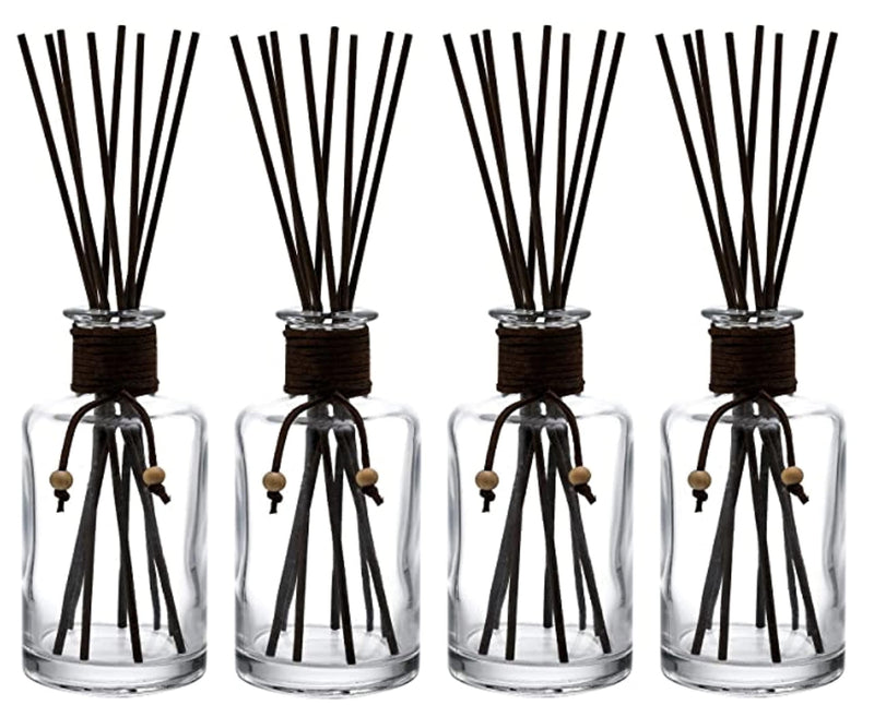 Diffuser with Sticks, Set of 4, 75 Oz Empty Refillable Glass