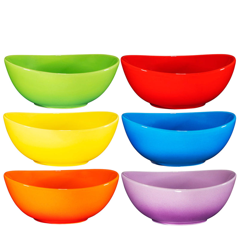 28 Ounce Ceramic Round Curved Soup Bowls Set of 6 28 Ounce Large Ceramic Multi