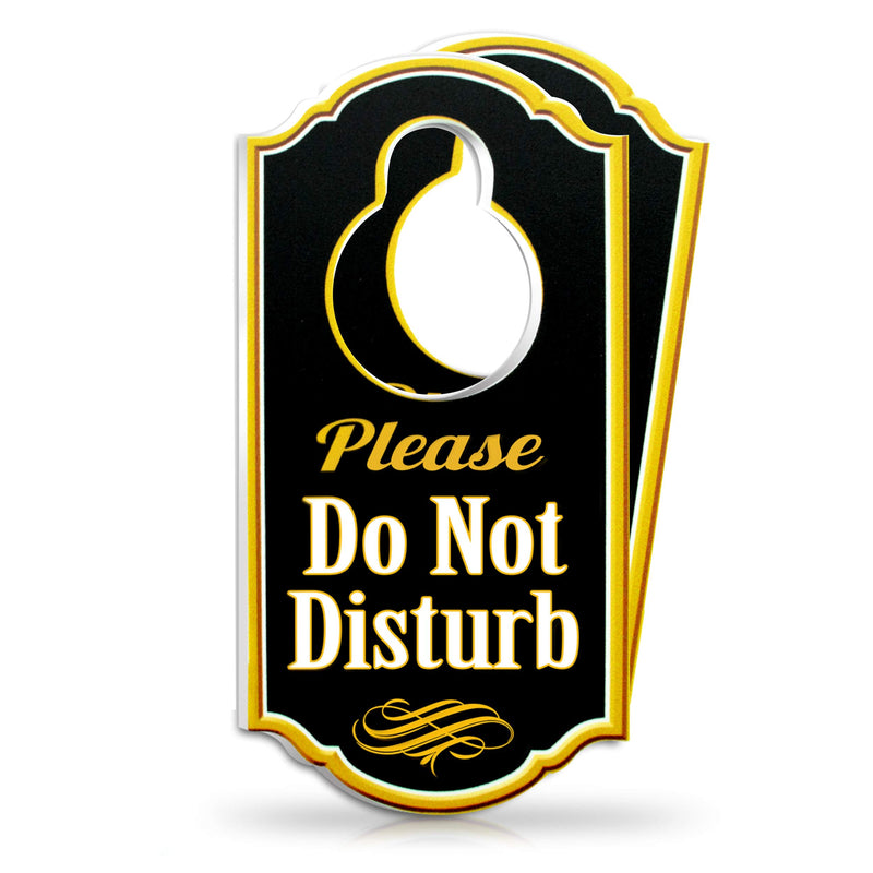 2 x Do Not Disturb Door Signs - Do Not Disturb Sign 1/4 Inch