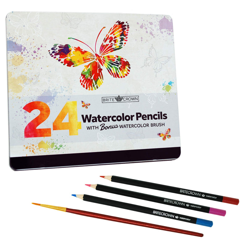 The watercolor pen set contains 24 colorful art drawing pens and 1 water pen