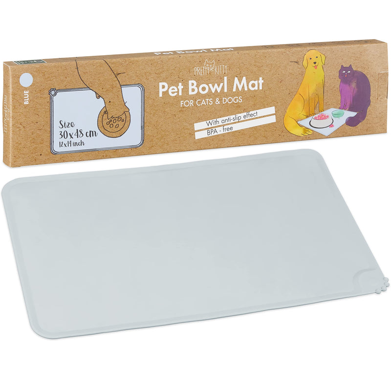 Bowl mat for cats and dogs in beige food-safe silicone