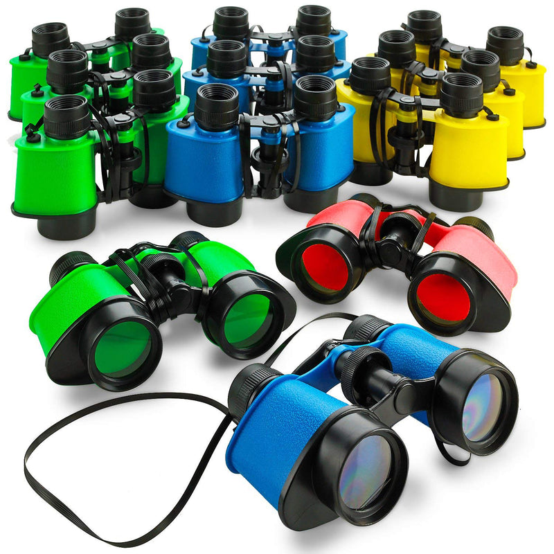 Toy Binoculars with Collar - 24 Pack - 35" x 5" - Novelty Binoculars