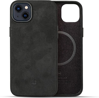 Genuine Leather Case for iPhone 13 Pro Max Built-in Magnets for Mag Safe Charging