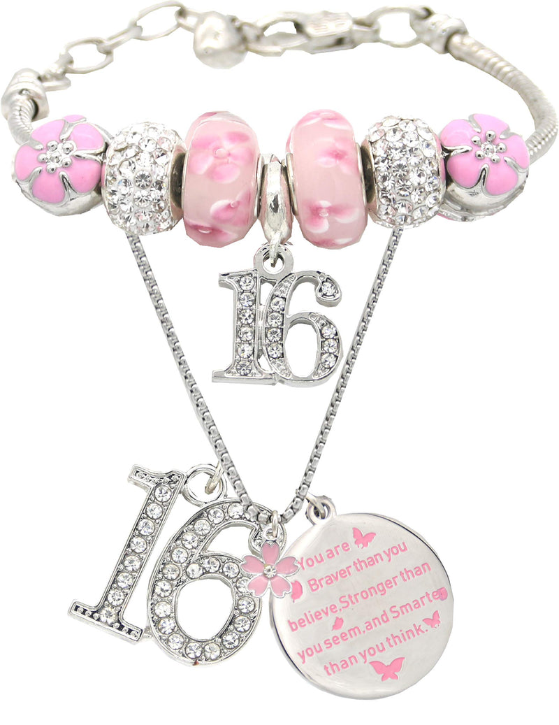 16th Birthday Gifts for Girls, 16th Birthday Charm Bracelet, 16th Birthday