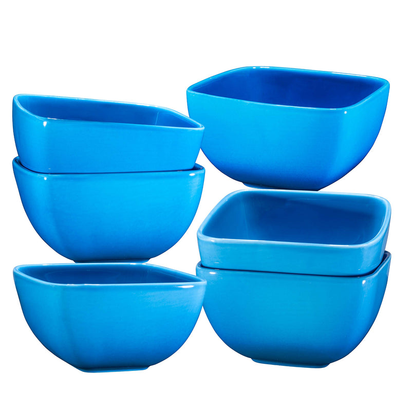 26 Ounce Ceramic Square Soup Bowls Set of 6 26 Ounce Large Gradient Blue Ceramic Soup Bowls