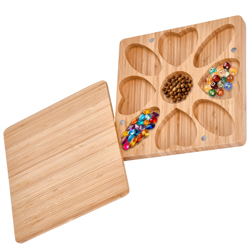 Bead Boards with Multiple Panels - Bracelet Board with Magnets for Lid - Heart Design