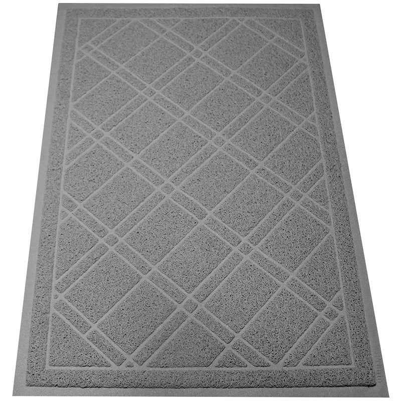 Universal Check Doormat - Gray 35x23 - Non-Slip Durable