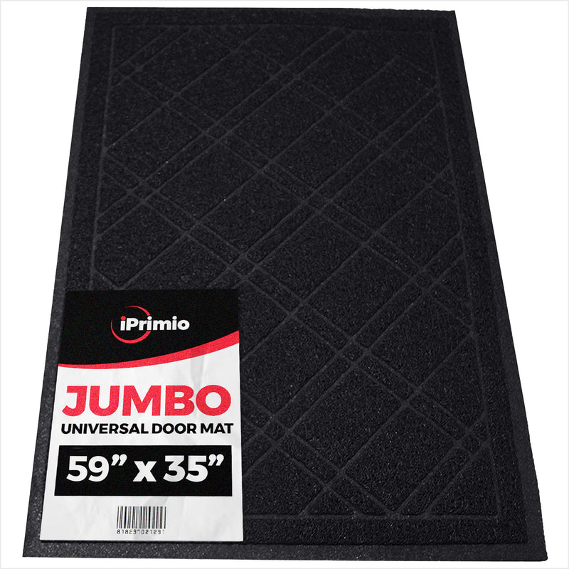 Universal Black Doormat 59x35 Non-Slip Durable Washable