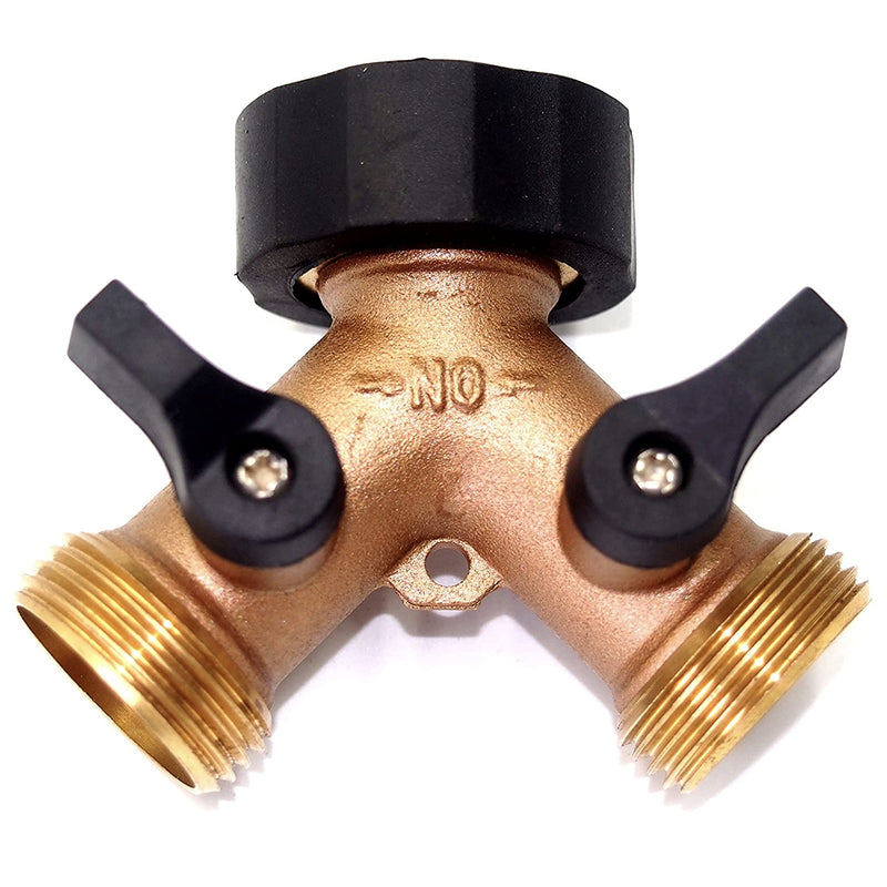 Brass Garden Hose Connector Y Hose Splitter Hose Splitter 2 Way Heavy Duty