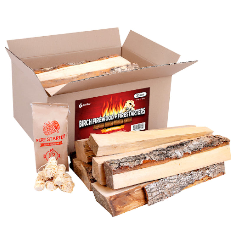 Birch firewood - firewood logs with easy ignition - versatile logs for the fireplace