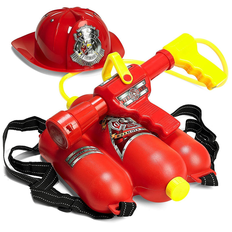 Fireman Backpack Water Guns for Kids with Fire Hat Water Toys Large Water Gun Super