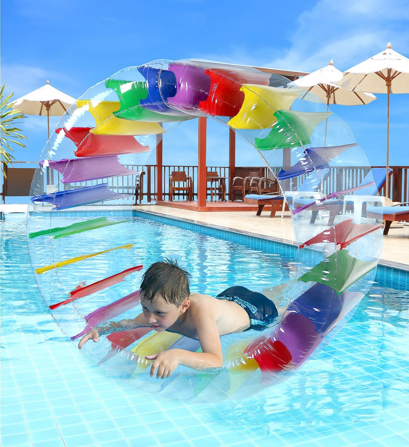 Colorful Inflatable Water Wheel Roller Floats for Kids Giant Pool Float for Kids 52cm