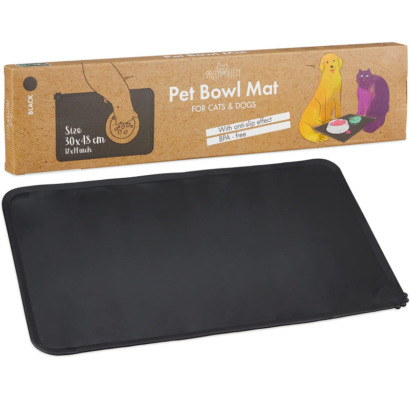 Bowl mat for cats and dogs in beige food-safe silicone