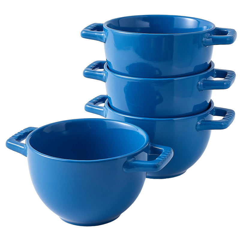 24oz French Onion Soup Pots with Handles, Ceramic Bowls for Rice, Dessert