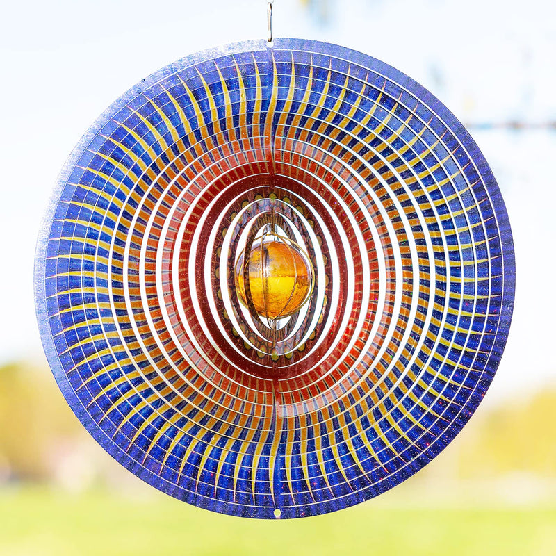 Sunburst Kinetic Wind Spinner for Yard and Garden Wind Spinner Outdoor Metal