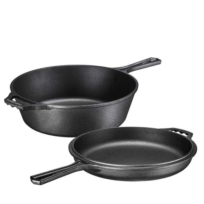 Cast Iron Skillet – Cast Iron Pots and Pan Sets – 3 Quart Pre-Seasoned Cast Iron