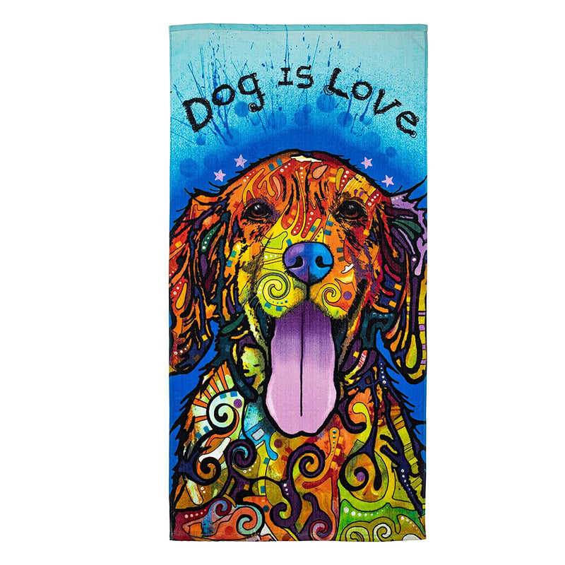 Colorful Dog Beach Towel for Women Girls Kids Men Dog Bath Towel Print