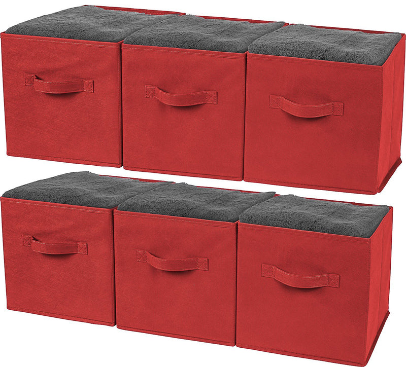 Foldable Nonwoven Storage Cubes -Pack of 6-