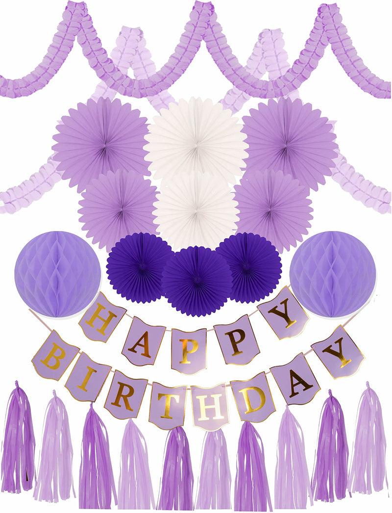 Gold One First Birthday Cake Topper Purple Fiesta Banner