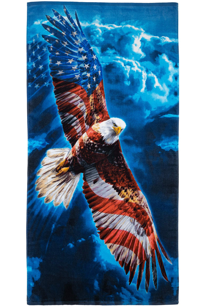 American Eagle Beach Towel for Men, Boys, Girls, Kids, Women, Eagle Bath