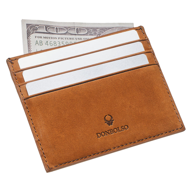 Vancouver Slim Rflocking Leather Wallet for Men Opening on the Side