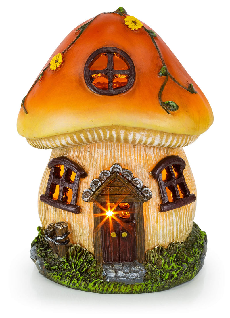 Mushroom fairy house solar light for home and outdoor decoration. Mushroom house solar