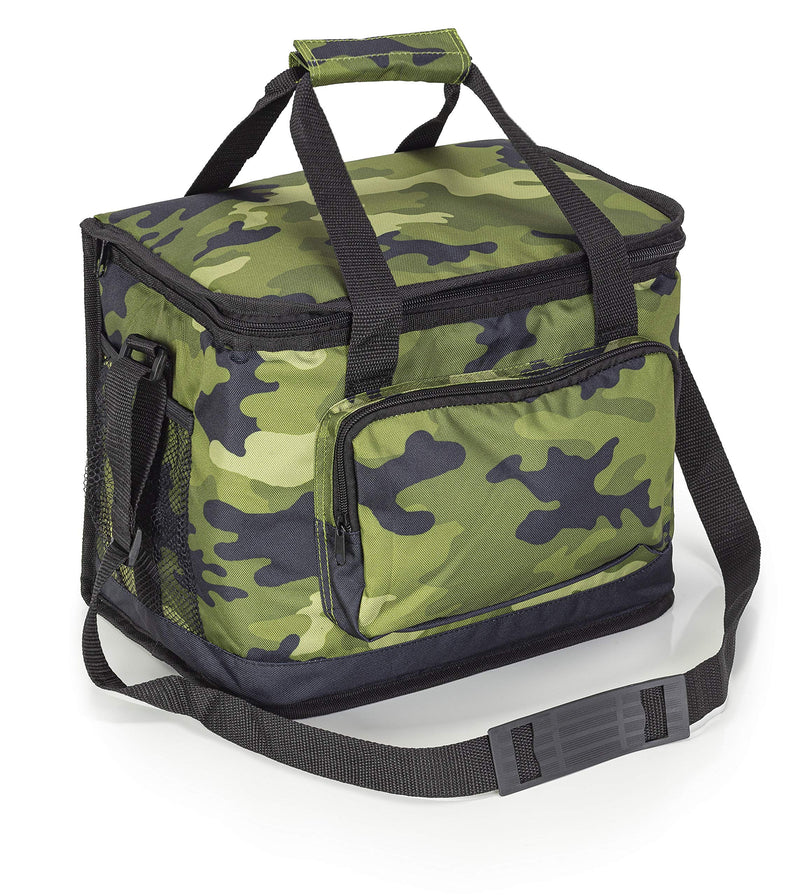 Insulated, foldable cooler bag