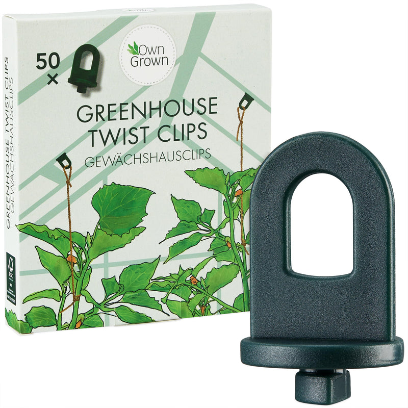 50x greenhouse clips attachment for trellises for climbing plants or