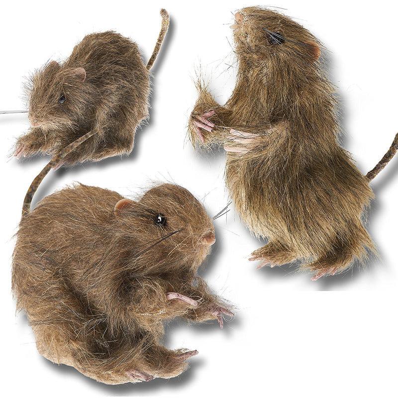 Halloween Realistic Hairy Mini Rats For Decoration For Halloween Outdoor