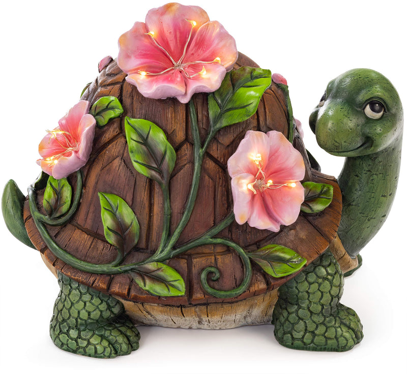 Luminous Flower Turtle Solar Powered LED Outdoor Decoration Garden Light Great