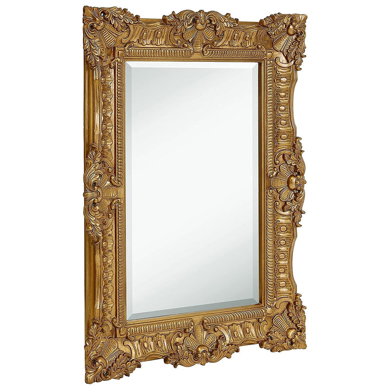 30" x 40" Ornate Gold Framed Antique Baroque Rectangular Mirror