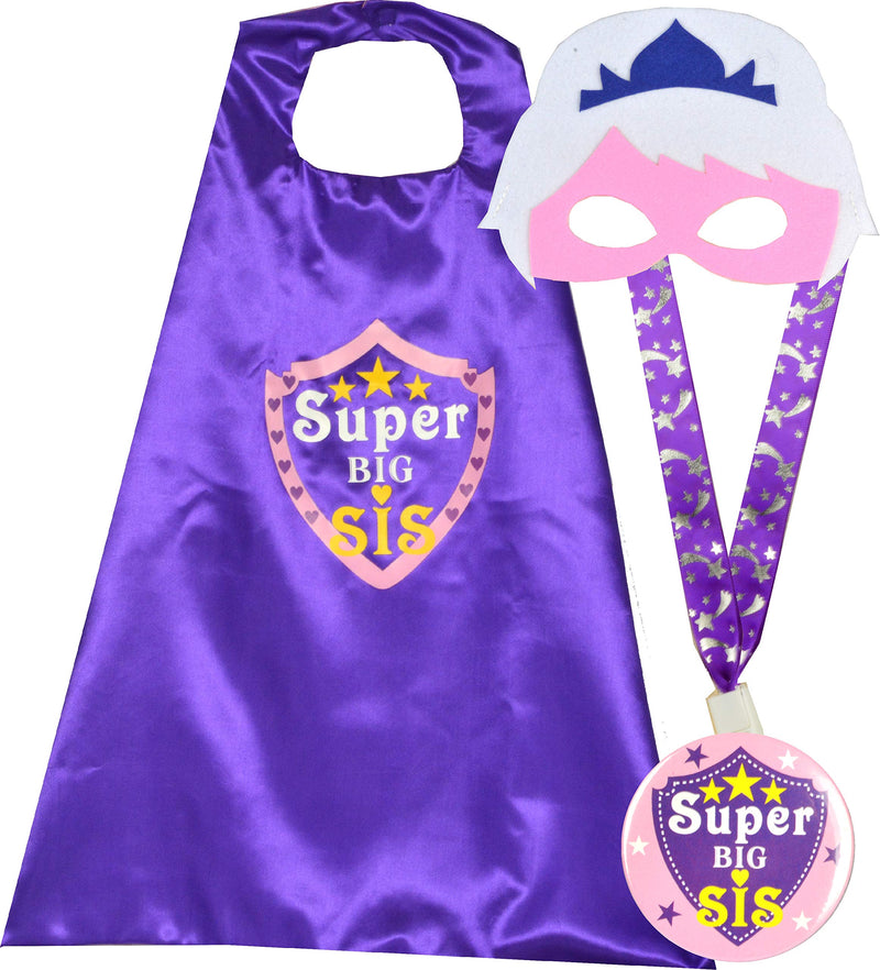 Big Sister Superhero Cape, Sister Gift Superhero Mask, Capes and Lanyard