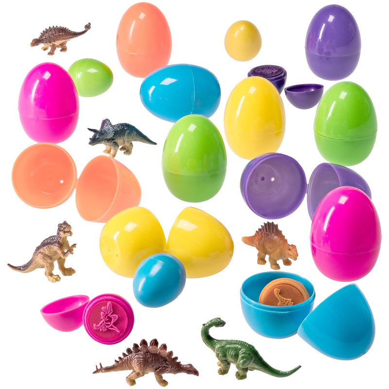 Pack of 12 Mini Dinosaurs for Easter Eggs - Easter Basket Fillers for Toddlers -