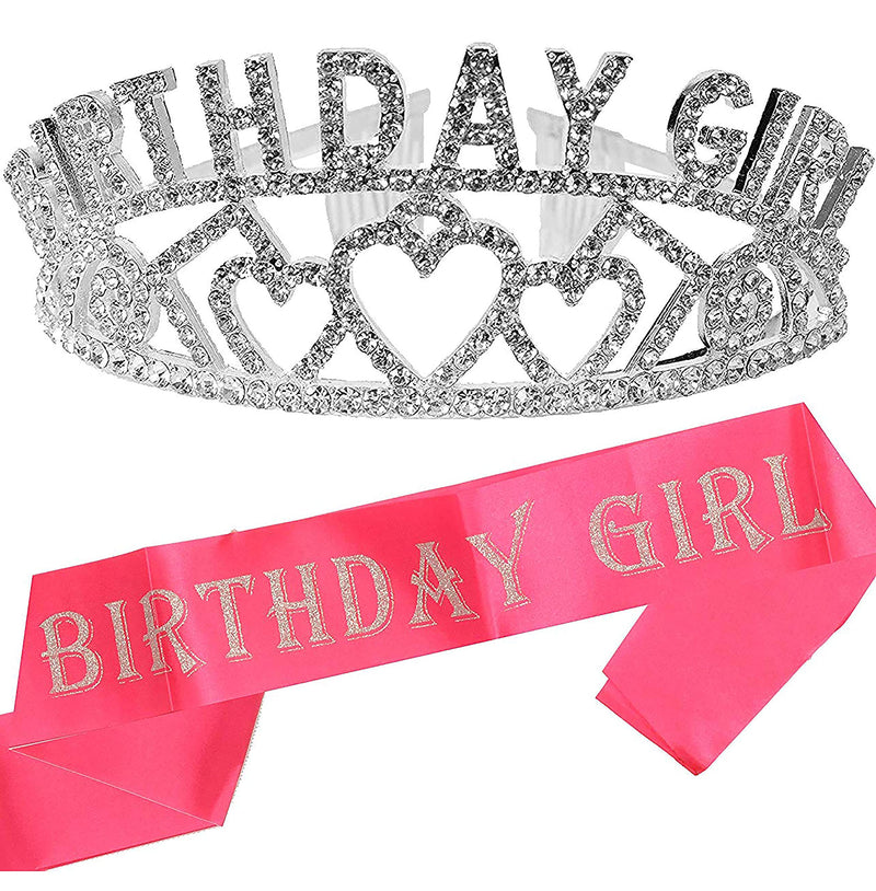 Birthday Sash and Tiara for Women - Fabulous Glitter Sash + Birthday Girl