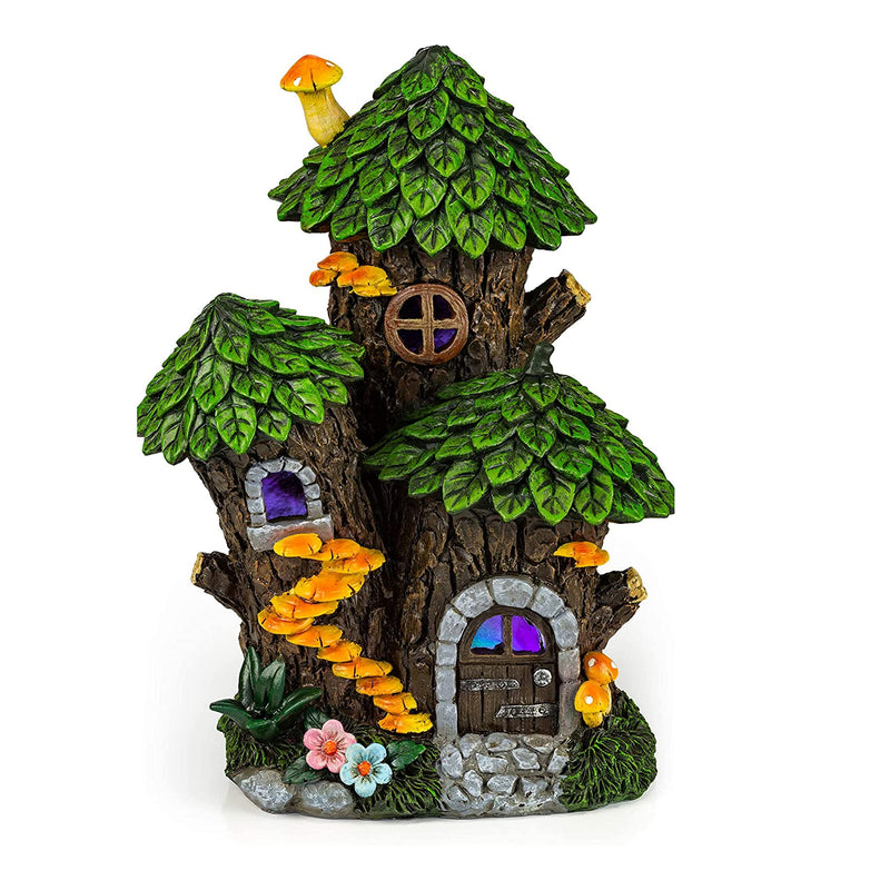 Mystical Dwarf Fairy House Solar Light for Home and Outdoor Decoration Dwarf House