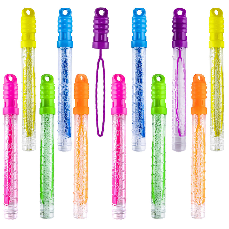 12 packs of large bubble wands for children - summer toys in bulk. Large bubble wands for children