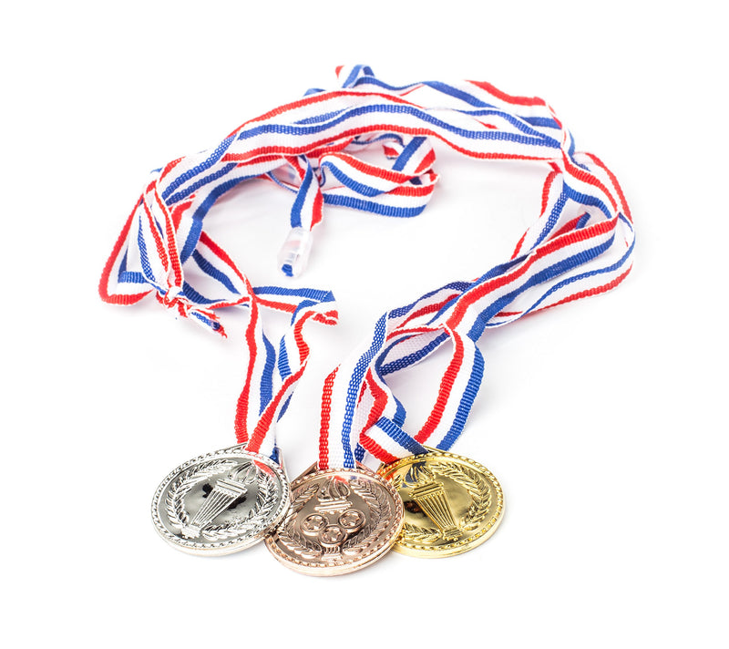 Torch Prize Olympic Medals (2 Dozen) – Bulk – Gold, Silver and Bronze Medals