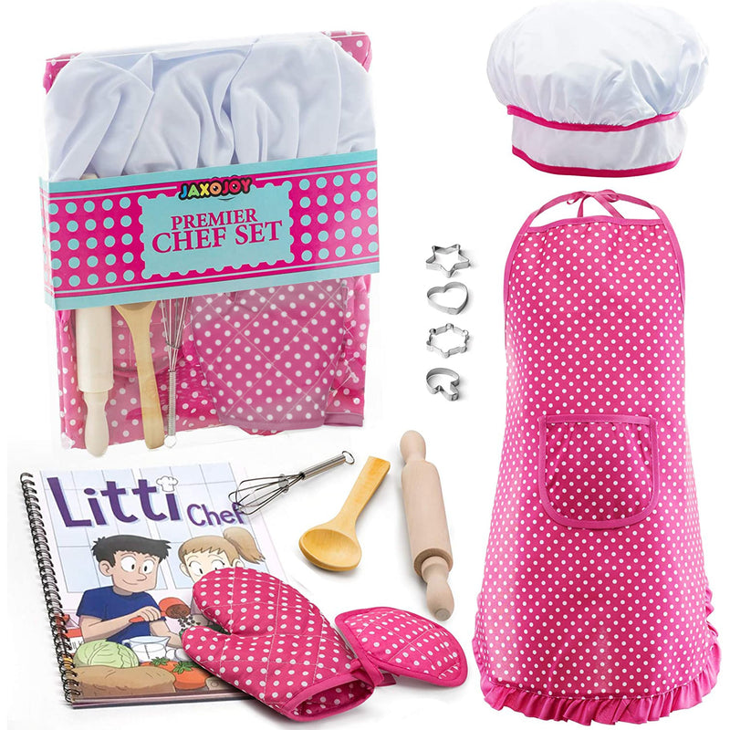 Kids Cooking and Baking Set for Little Girls, Complete Cooking Sets,